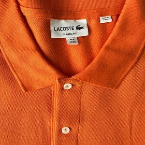 Lacoste Men's Classic Fit Orange Polo Shirt